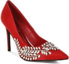 London Rag Ashlyn Crysal Leaf Pump in Red at Nordstrom Rack, Size 5