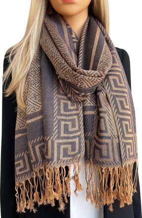 The Accessory Co. Women Pashmina Scarf Shawl Wrap - Large Long Paisley Floral Rainbow Ladies Scarves, Wearable Blanket Scarf, Womens Winter Scarfs, Indian Shawl Wedding