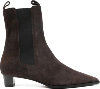 Aeyde Kiki suede Chelsea boots - women - Suede/Lamb Skin/Calf Leather/Rubber - 39 - Brown