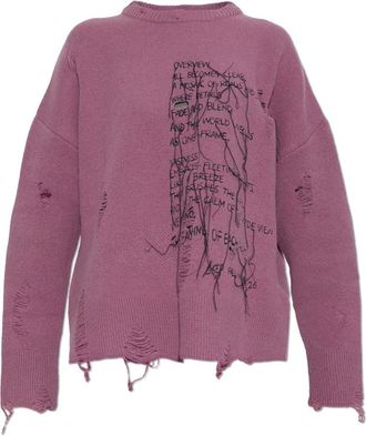 Akep Jersey con efecto vintage - Knitwear - Mujer - P&uacute;rpura - S