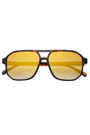 Freyrs Eyewear Billie Aviator Sunglasses in Tortoise /Gold Mirror at Nordstrom