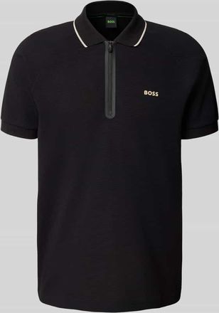 HUGO BOSS Regular Fit Poloshirt aus reiner Baumwolle Modell PHILIX in Black, Größe XXXL