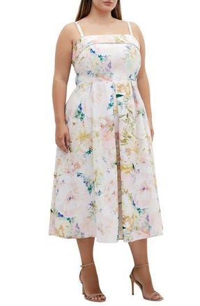 City Chic Garden of Love Fit & Flare Dress at Nordstrom Rack, Size S/16W