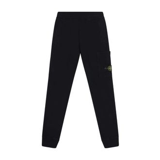 Stone Island Compass Trousers - male - Stone Island - Sweatpants - Black - 10 Y - Kids