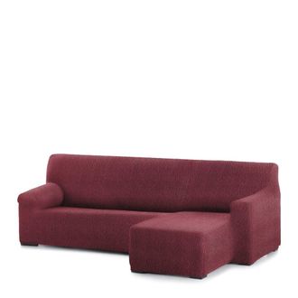 Eysa Funda sof&aacute; chaise longue el&aacute;stica izquierda b/c burdeos 250 - 360 cm