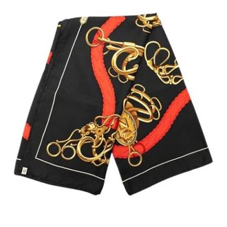 Herm&egrave;s Pre-owned Scarves, female, Black, Size: ONE SIZE Pre-owned The Lift Profile Scarf