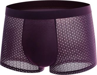 Generic Mens Bamboo Boxers Shorts | Quick Dry Ice Silk Underwear Trunks | Anti Chafing Underpants | Soft Breathable Hipster Boxers Briefs | Stretch Fit Boxers