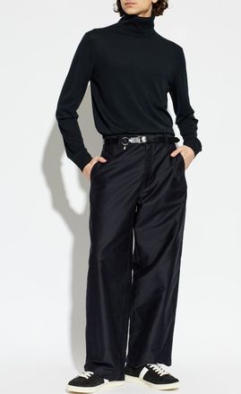 Christophe Lemaire Straight-leg Cotton Trousers, Mens, Black