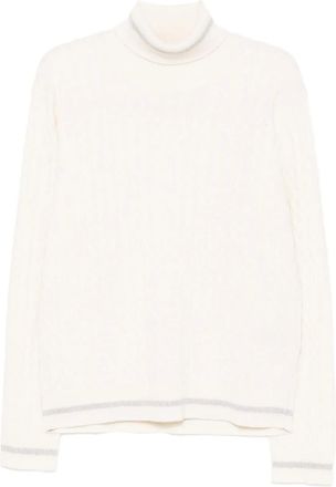Eleventy Kabelgebreide trui - Beige