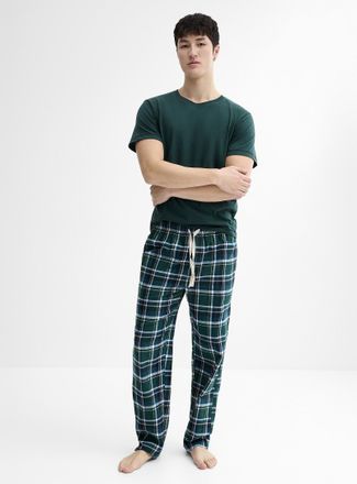 Majestic Mens Cozy check pyjama set