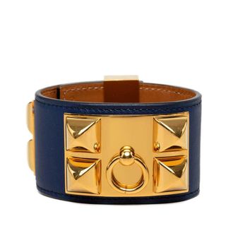 Herm&egrave;s Pre-owned Hermes Swift and Gold Plated Collier de Chien Bracelet Ladies 65OWN99Y7Z6PSX0Y