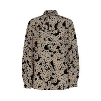 Valentino Shirts, female, Black, Size: M Floral Bow Shirt