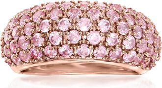 Ross-Simons Pave Pink Sapphire Ring in 14kt Rose Gold