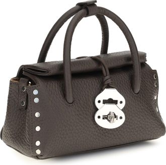 Zanellato Womens Dotta Centauro Baby Handbag Brown Castel Del Monte Calf Leather Bos Taurus Handbags Hand Bags