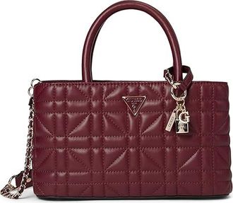 Guess Edita Elite Satchel Satchel Womens Handbags Burgundy, Polyurethane