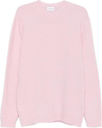 Scaglione Truien & Vesten, Heren, Roze, L, Boucl&eacute; trui met ronde hals