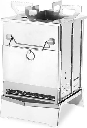 OEM Parrilla Plegable Para Fogata, Estufa De Le&ntilde;a De Acero Inoxidable, Quemador Ligero Para Jard&iacute;n, Patio, Senderismo, Picnic, Viajes, Fiestas, 210200270 