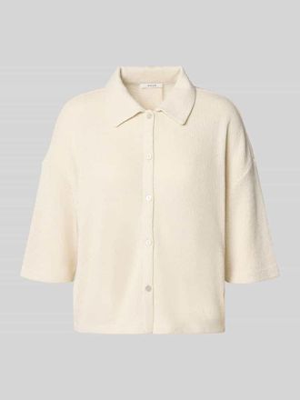 OPUS Strickshirt aus Viskose-Mix mit Polokragen Modell Sitrica in Beige, Gr&ouml;&szlig;e 36