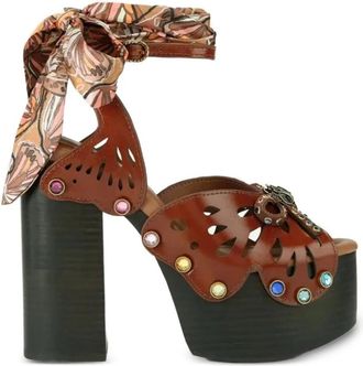 Kurt Geiger High Heel Sandalen - Dames - Sandalen met hakken - Bruin - 40 EU - Schoenen