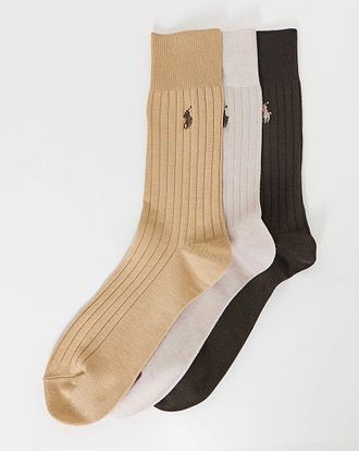 Polo Ralph Lauren Polo Ralph 3 Pack Rib Crew Sock