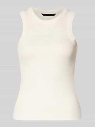 Vero Moda Slim Fit Tank Top aus Baumwoll-Mix Modell SMILE CAISA TANK TOP in Weiss, Gr&ouml;&szlig;e XL