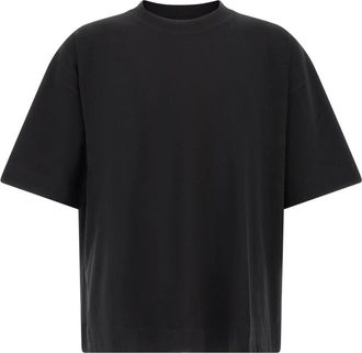 Dries Van Noten Heno Katoen Jersey T-shirt met Ronde Hals - Heren - T-shirts - Zwart - M - Katoen - Tops