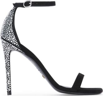 Stuart Weitzman Sandali - Dames - Sandalen met hakken - Zwart - 38 EU - Leer - Schoenen