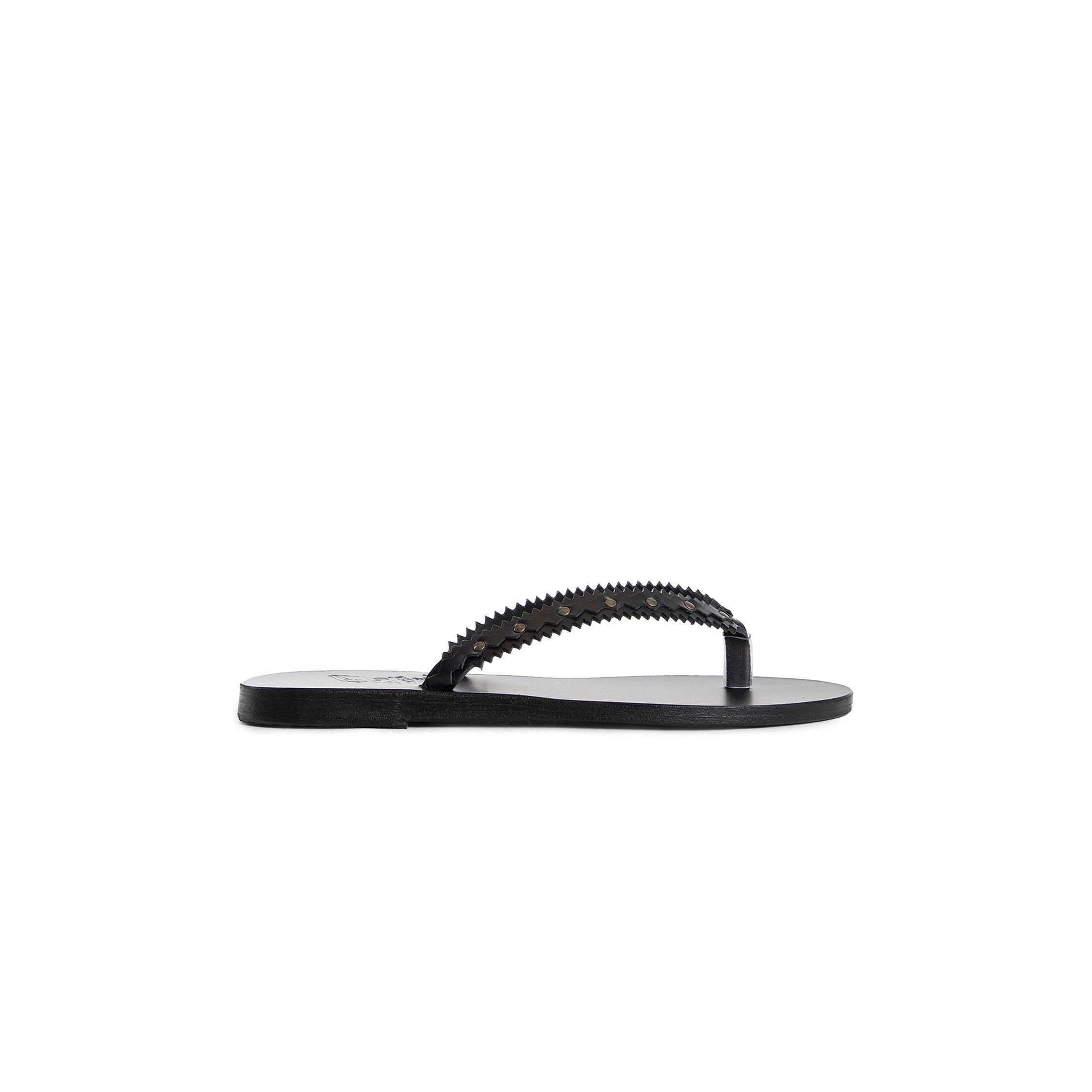Ancient Greek Sandals レオパード トングサンダル 36 黒 Ancient Greek Sandals レオパード トングサンダル 36 黒