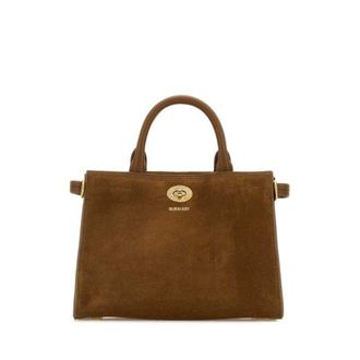 Burberry Brown Suede Mini Cotswolds Handbag Hazelbrown Borse A Mano