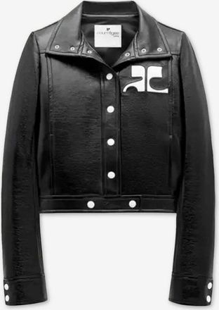 Courr&egrave;ges Vinyl Biker Jacket