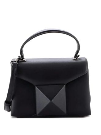 Valentino Garavani One Stud Top Handle Flap Bag Leather Mini shoulder bag - Nero