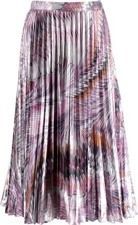 Marina Rinaldi Purple Pleated Midi Skirt Size XXL