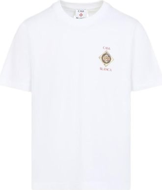 Casablanca White Logo Printed T-Shirt