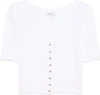 agnès b. Nora cardigan - women - Cotton - 2 - White