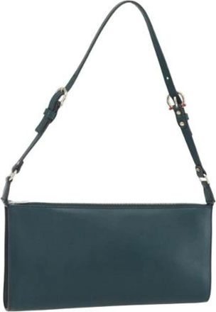 Ferragamo Pre-owned Shoulder Bags, female, Green, Size: ONE SIZE Pre-owned Leather Shoulder Bag
