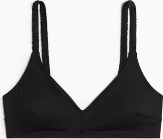 H&M Wattiertes Triangel-Bikinitop - Schwarz