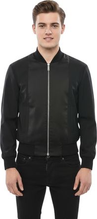 Dsquared2 Black Solid Mandarin Collar Jacket