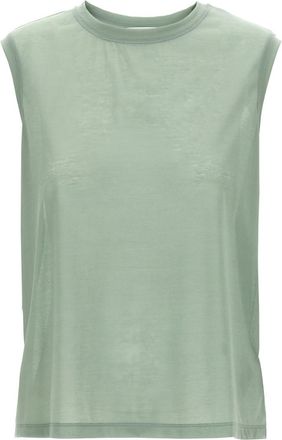 Victoria Beckham Green Logo embroidery top