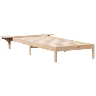 vidaXL Estructura De Cama Con Mesitas Natural 80 X 210 Cm Vidaxl