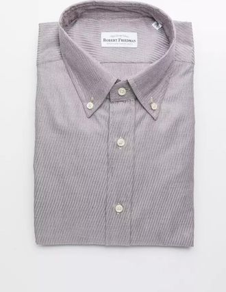 Robert Friedman Beige Cotton Men Mens Shirt