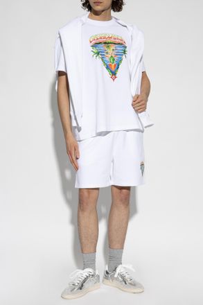 Casablanca T-shirt With Print, Mens, White