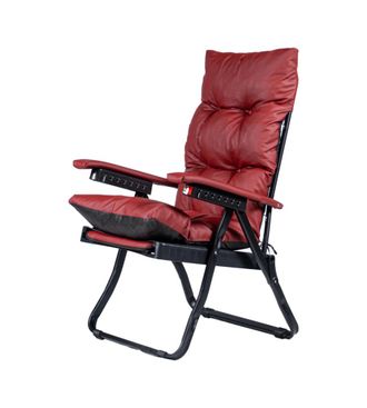 OEM Sdraio Pieghevole Reclinabile Imbottita In Ecopelle Bordeaux 173x60x63 Cm