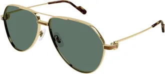 Cartier Green Pilot Mens Sunglasses CT0334S 002 61
