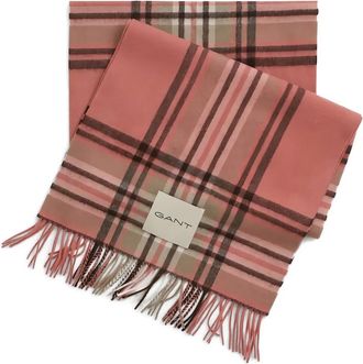 GANT Geruite sjaal - Roze