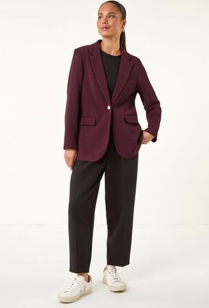 Roman Textured Buttoned Blazer
