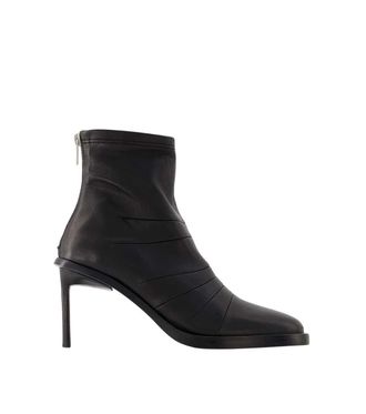 Ann Demeulemeester Black Leather Hedy Ankle Boots