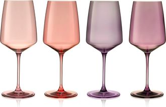 Viski Reserve Nouveau Crystal Wine Glasses Set of 4 in Moonrise at Nordstrom