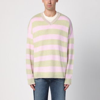 New Amsterdam Surf Association Light Green/Pink Striped Jumper