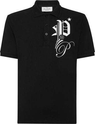 Philipp Plein Polo Shirt SS Gothic Plein - Heren - Polos - Zwart - 3XL - Katoen - Tops
