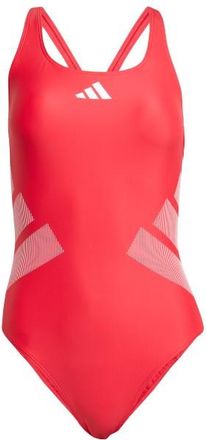 adidas 3 Bar Logo C-Back Suit Badeanzug f&uuml;r Damen | rot